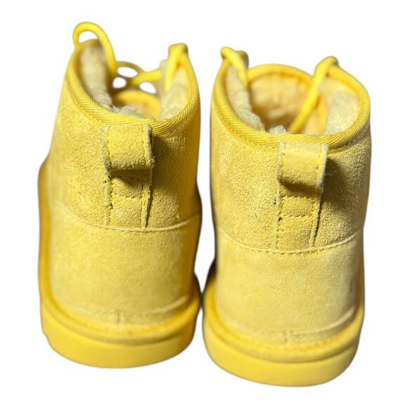 UGG NEUMEL SUEDE SHEARLING WOOL BOOTS CORN YELLOW NWOT M 10 W 11 - Picture 8 of 13